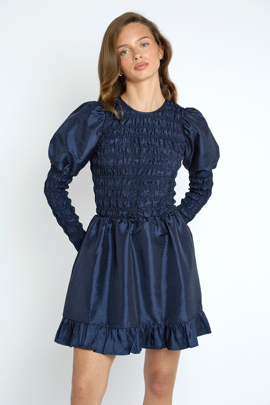 Thorn Shirred Mini Dress