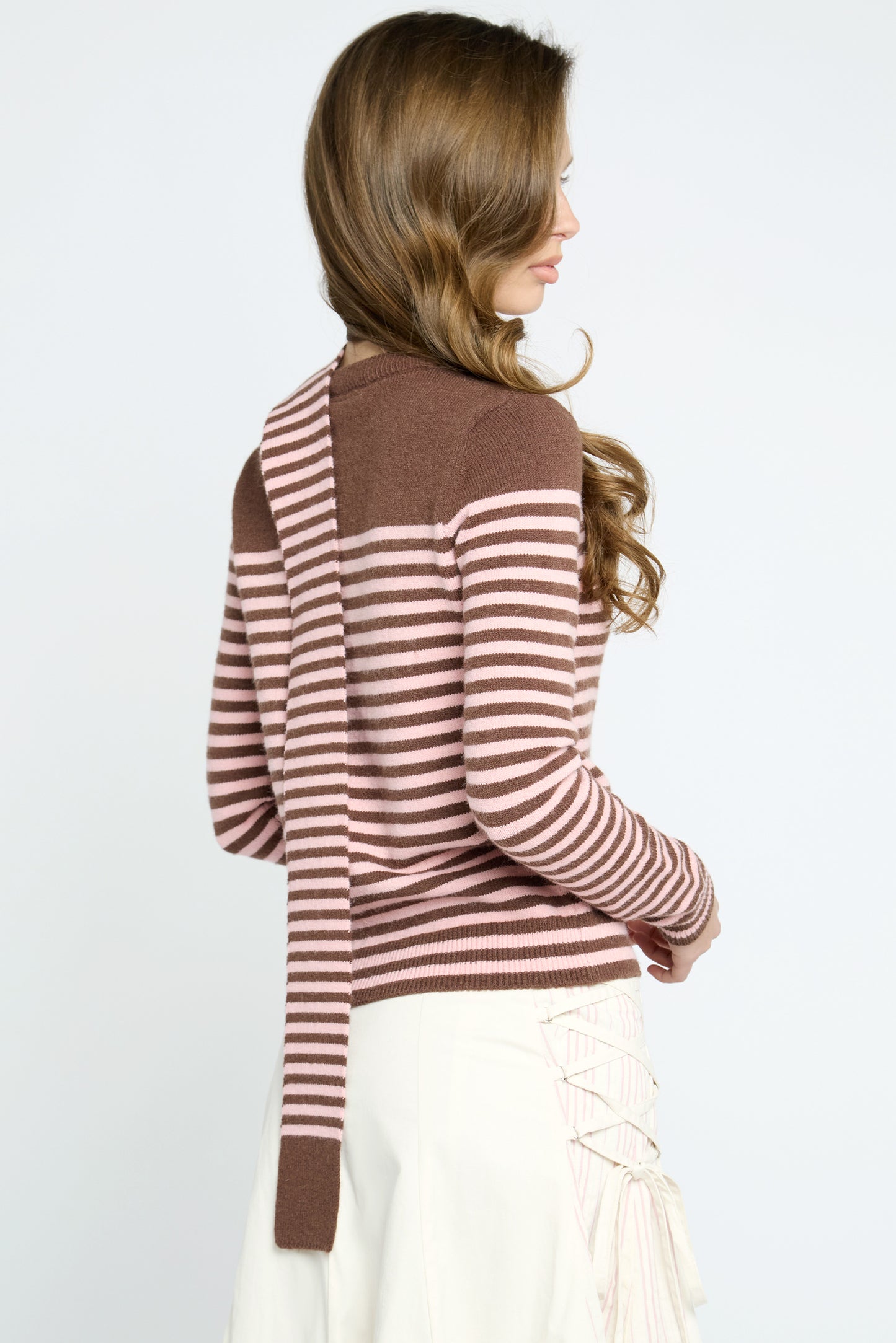 Junie Stripe Cardigan & Matching Scarf