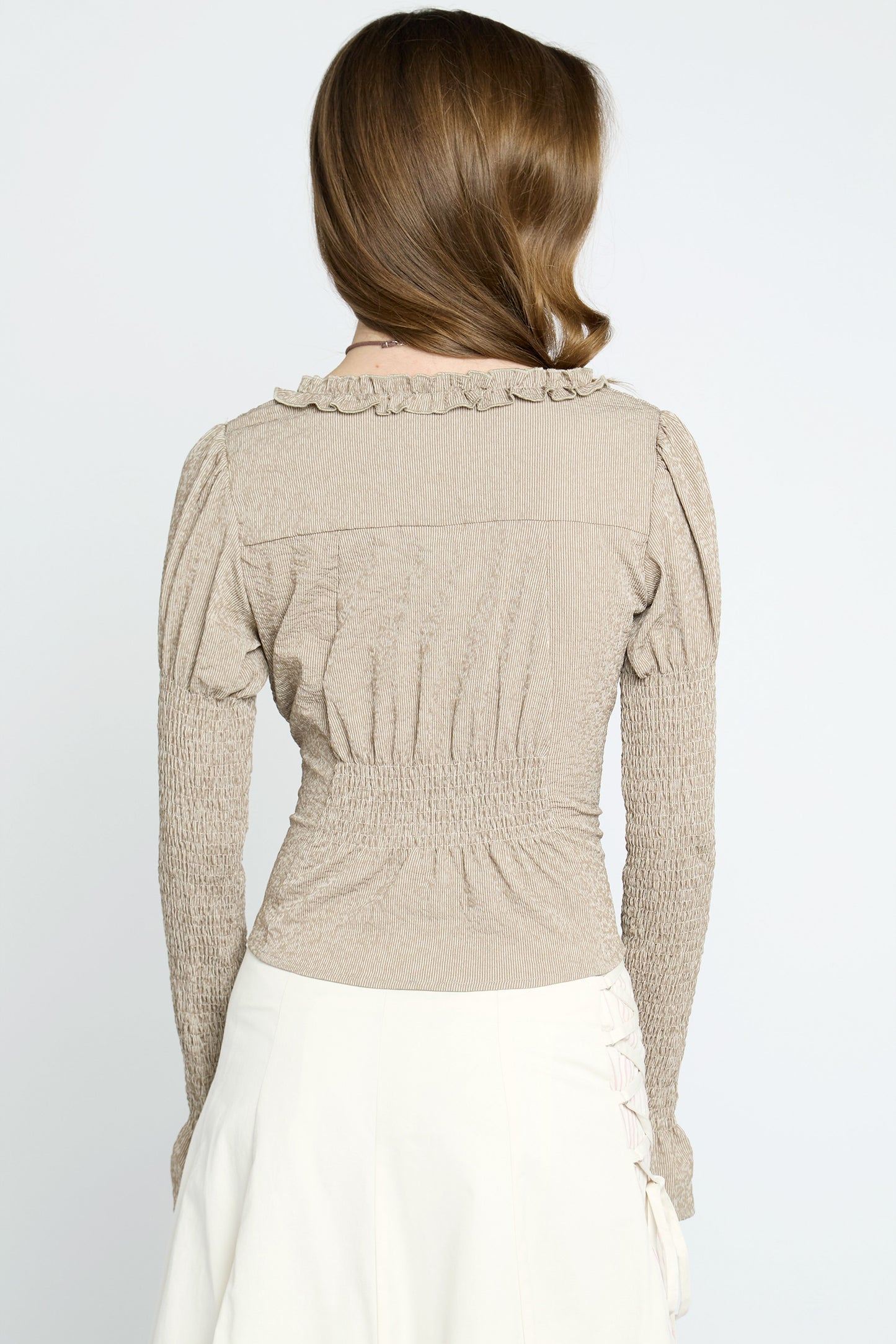 Ripple Long Sleeve Blouse