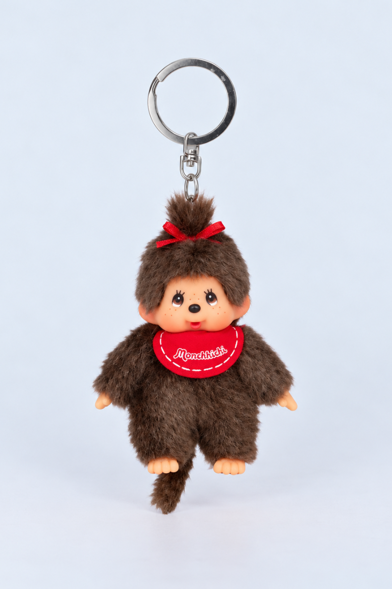 Monchhichi Red Bow Keychain