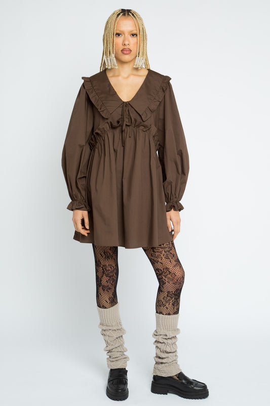 Fern Volume Sleeve Smock Dress