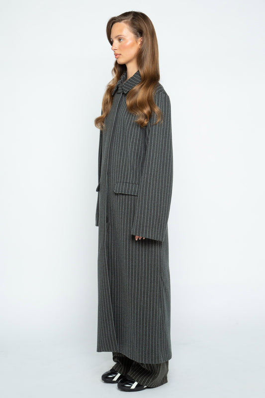 Nova Tailored Pinstripe Coat