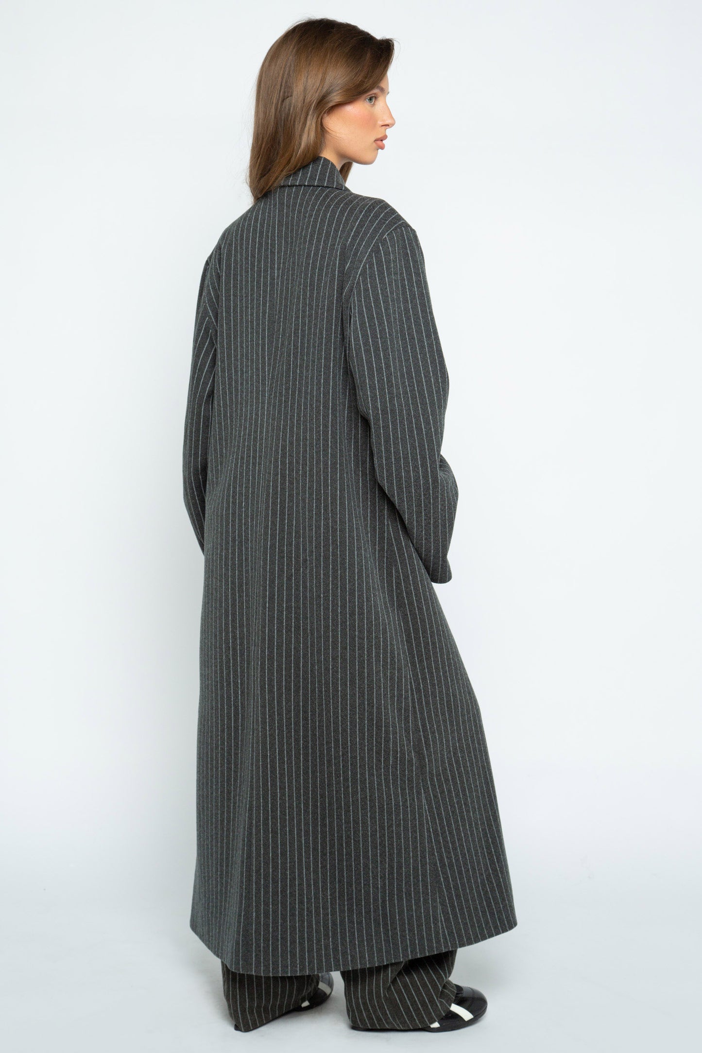 Nova Tailored Pinstripe Coat