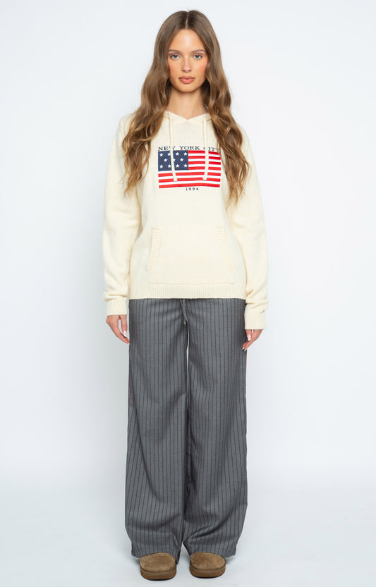 Suki Flag Applique Hoodie