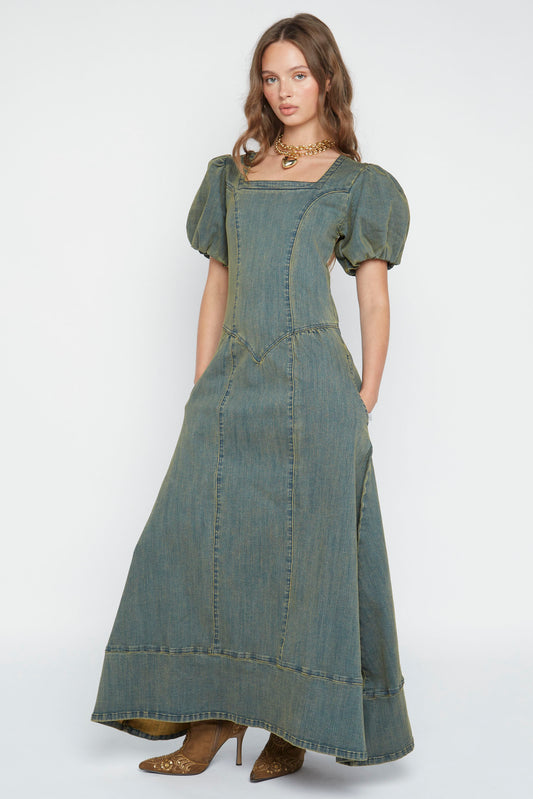 Rhea Denim Maxi Dress