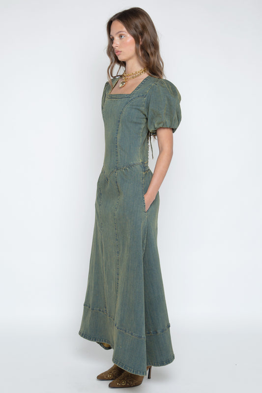 Rhea Denim Maxi Dress