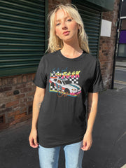 Daisy Street Relaxed T-Shirt with Let's Get Outta Here Print