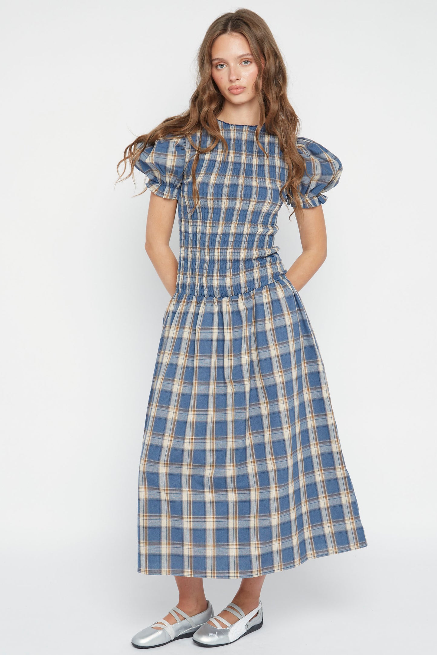 Baye Check Midi Dress