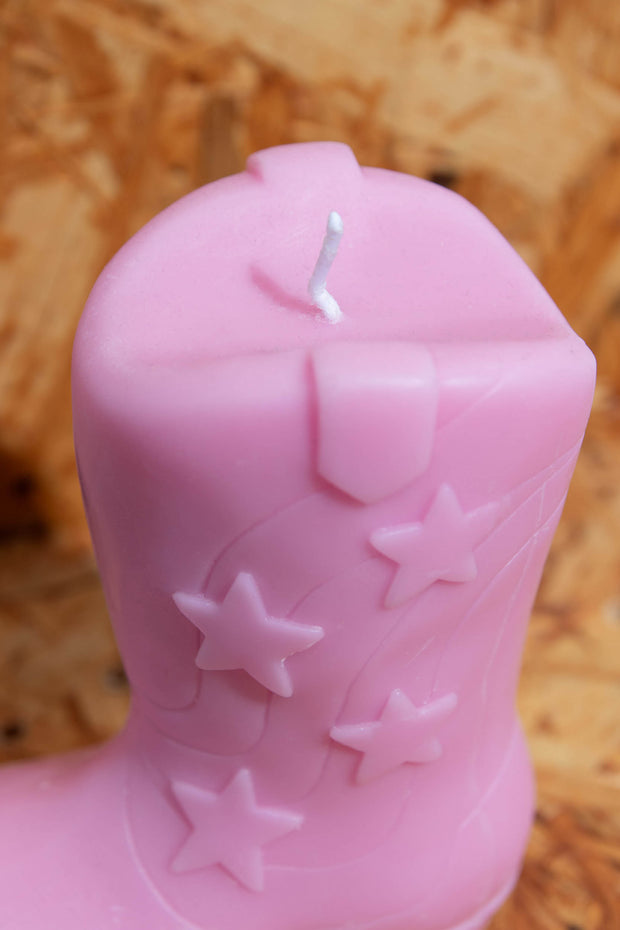 Daisy Street Cowboy Boot Candle