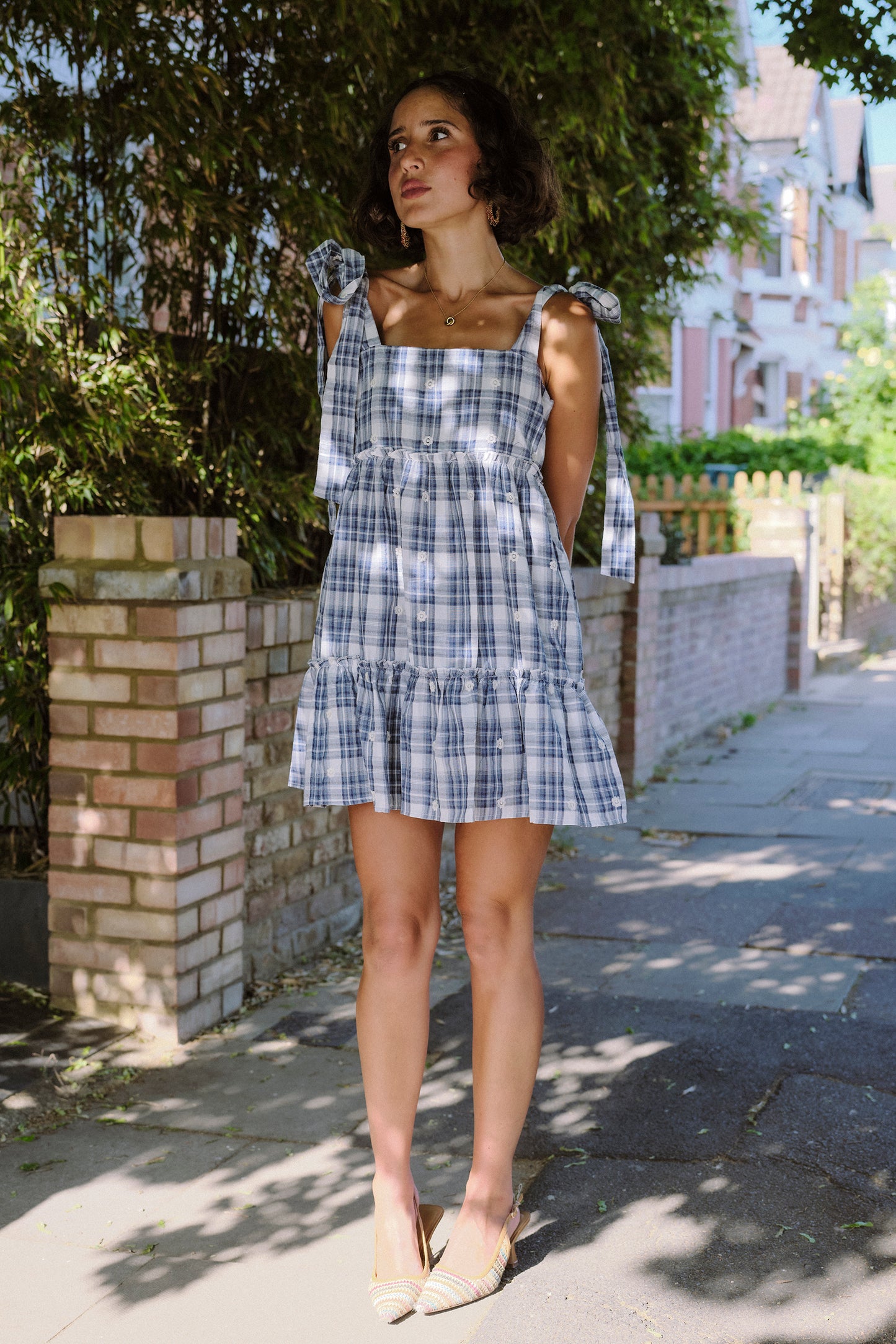 Dolly Embroidered Tiered Mini Dress