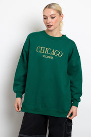 Daisy Street Chicago Embroidered Sweater
