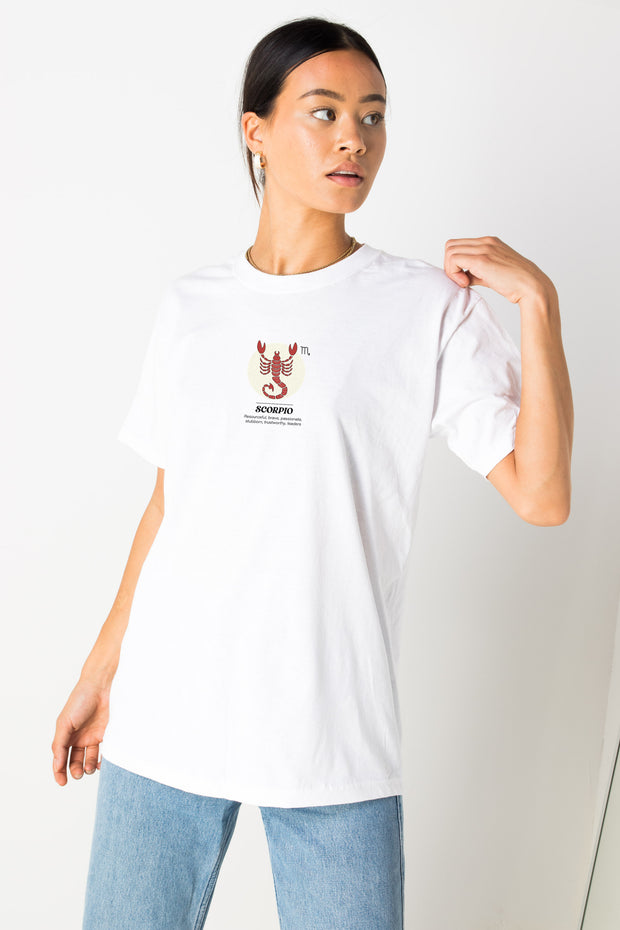 Daisy Street Relaxed T-Shirt with Scorpio Print