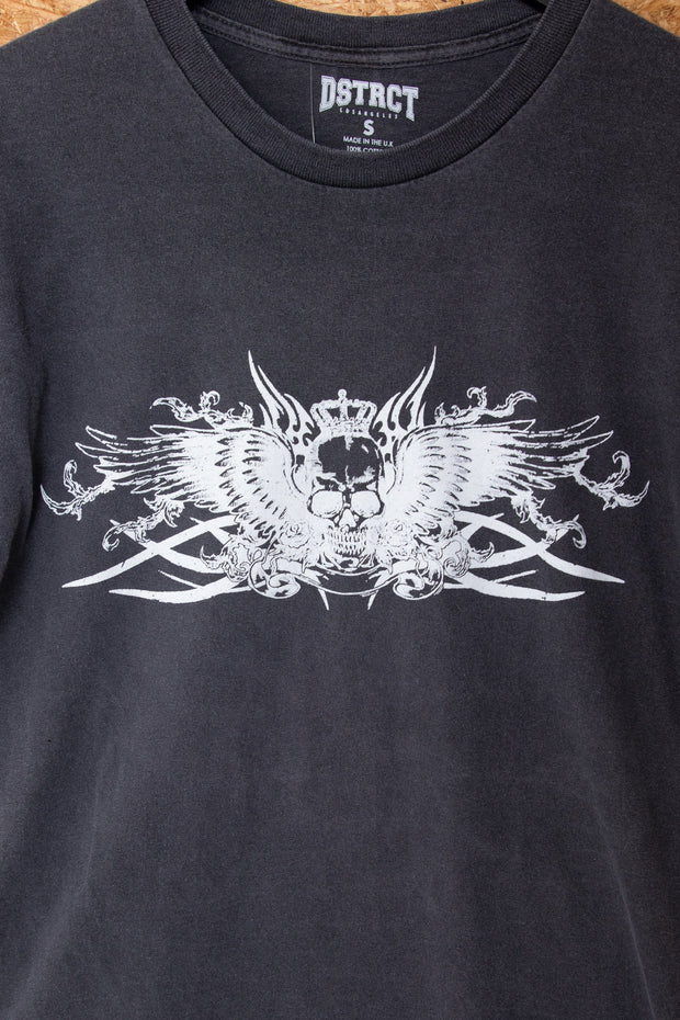 DSTRCT Relaxed T-Shirt with Winged Skull Print
