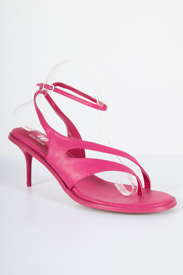 Heartbreak Strappy Colour Drench Sandals in Pink