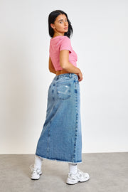 Daisy Street Denim Midi Skirt