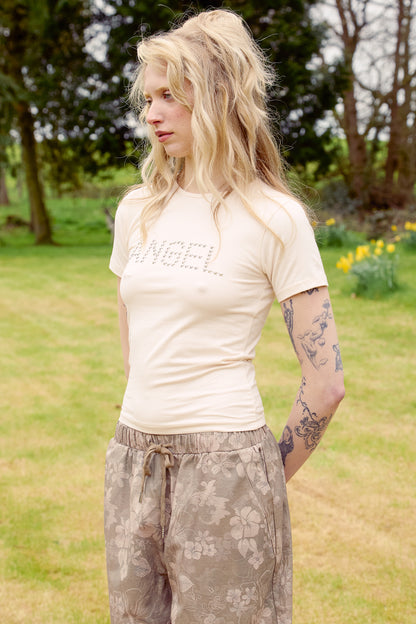 Pink Angel Studded Tee