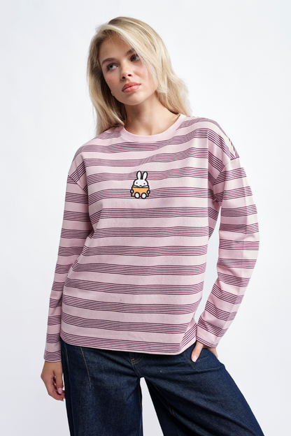 Miffy x Daisy St. Long Sleeve Stripe Top