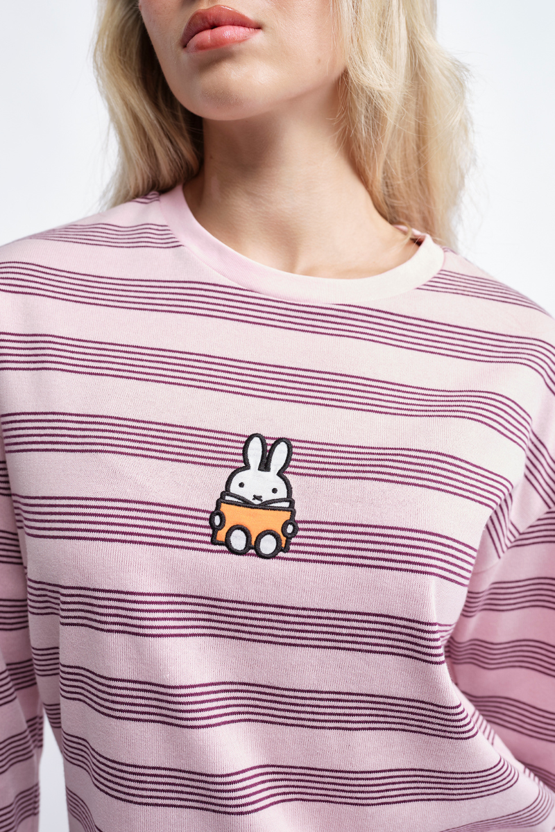 Miffy x Daisy St. Long Sleeve Stripe Top