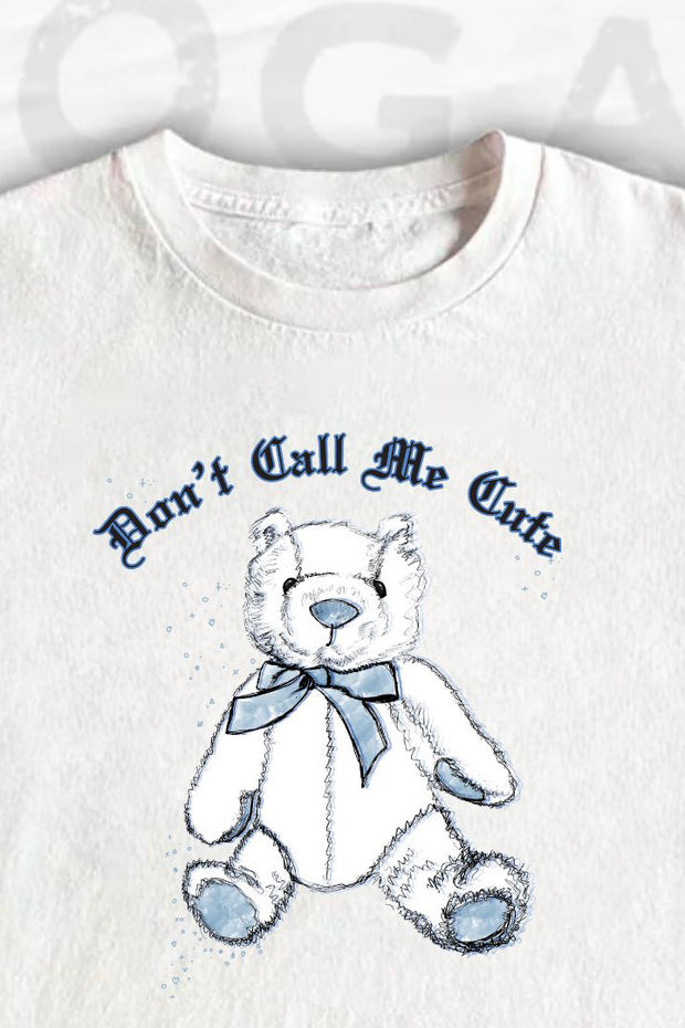 ANALOG HUG A BEAR DAY COLLECTION: DON'T CALL ME CUTE CROPPED T-SHIRT