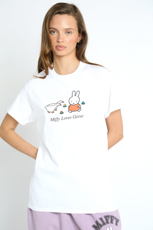 Miffy x Daisy St. Love Geese White Tee