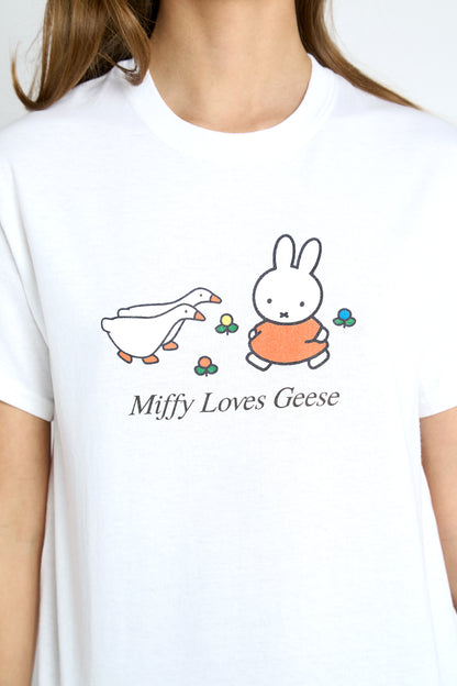 Miffy x Daisy St. Love Geese White Tee