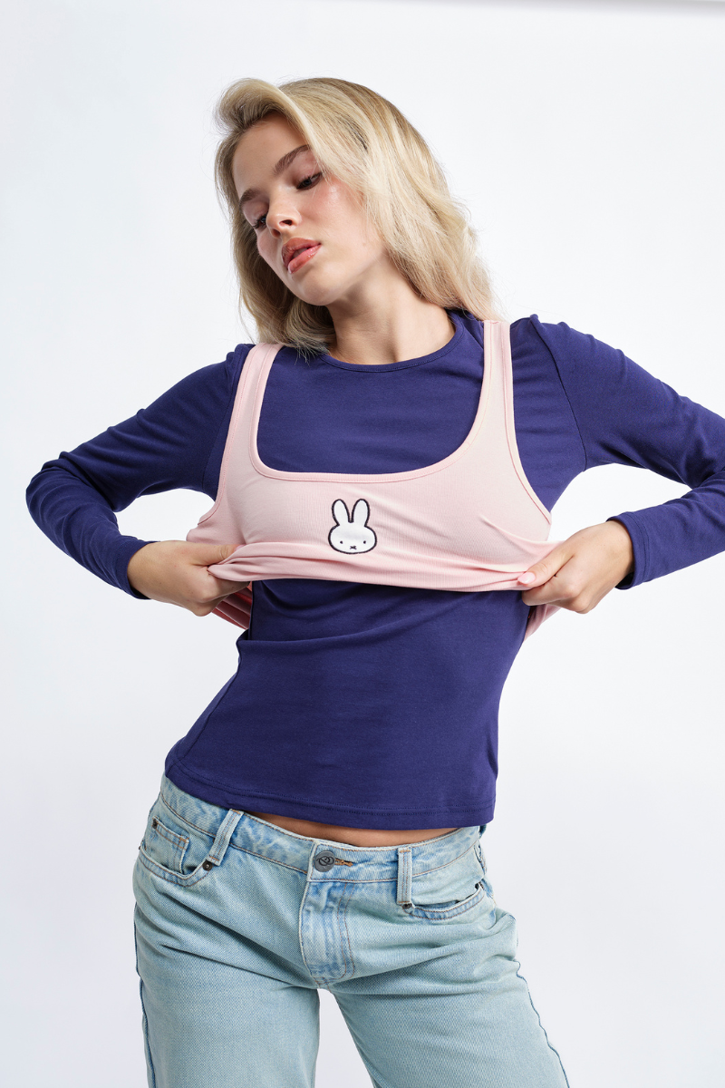 Miffy x Daisy St. Double Layer Top
