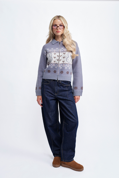 Miffy x Daisy St. Fairisle Zip Cardigan