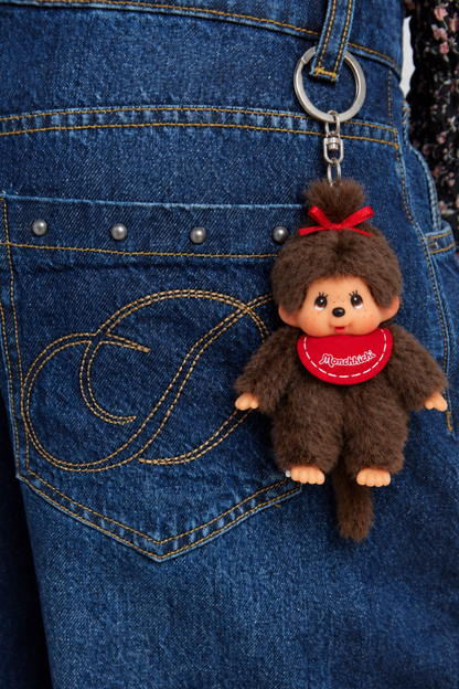 Monchhichi Red Bow Keychain