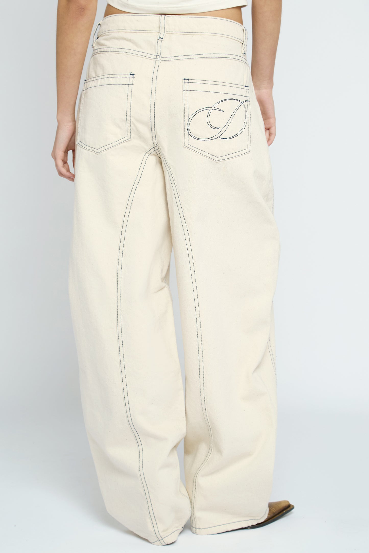 Faye Embroidered Denim Jeans