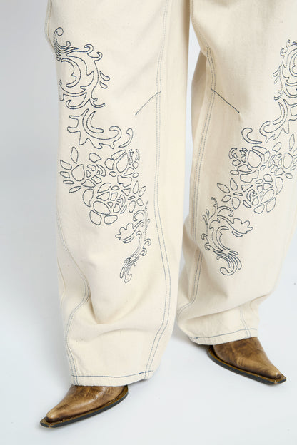 Faye Embroidered Denim Jeans