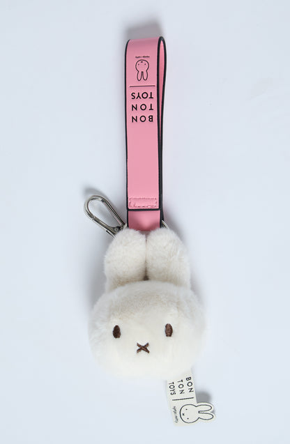Miffy Plushy With Pink Strap Keychain
