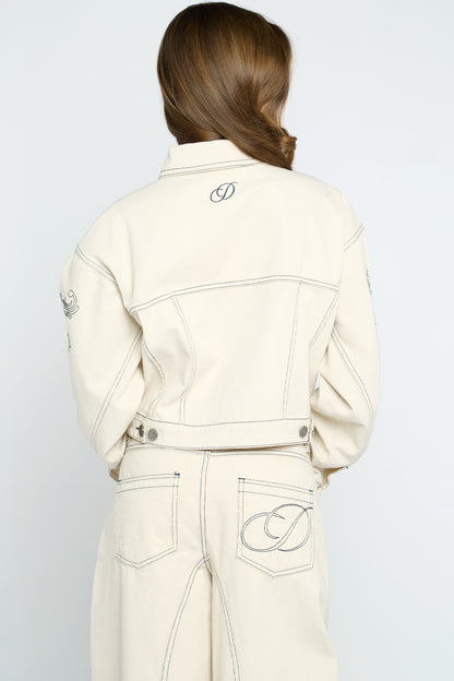 Faye Embroidered Denim Jacket