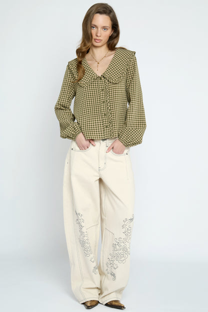 Carly Gingham Collar Blouse