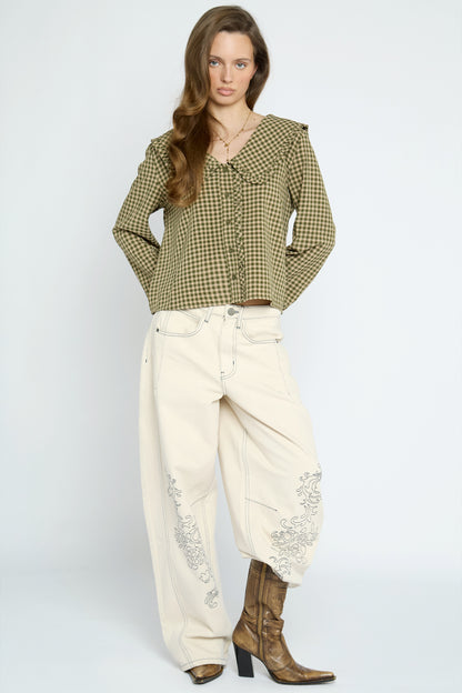 Carly Gingham Collar Blouse