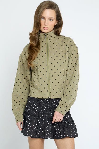 Dot Khaki Jacket