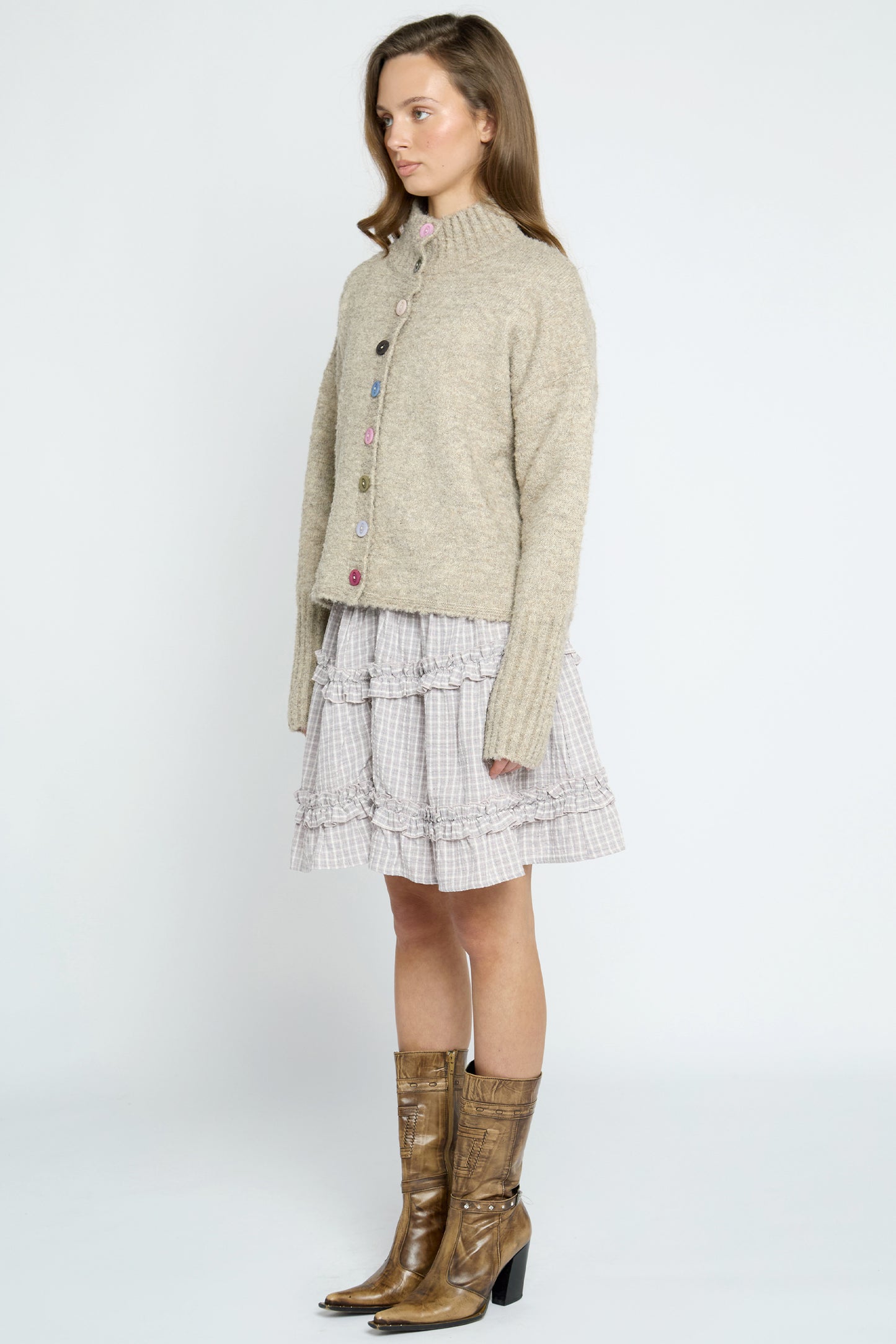 Darla Pastel Button Cardigan