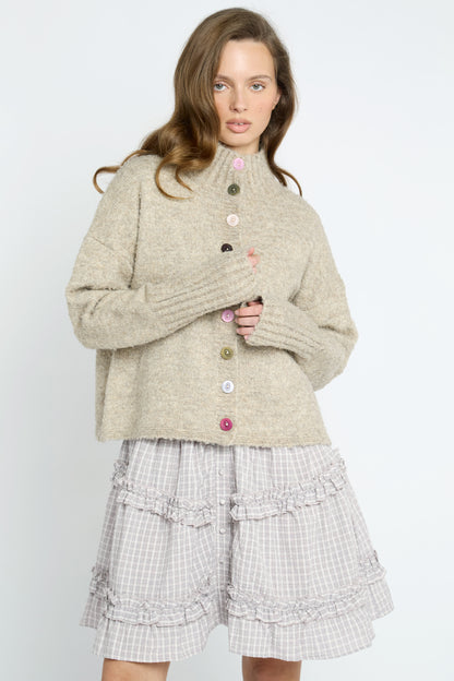 Darla Pastel Button Cardigan