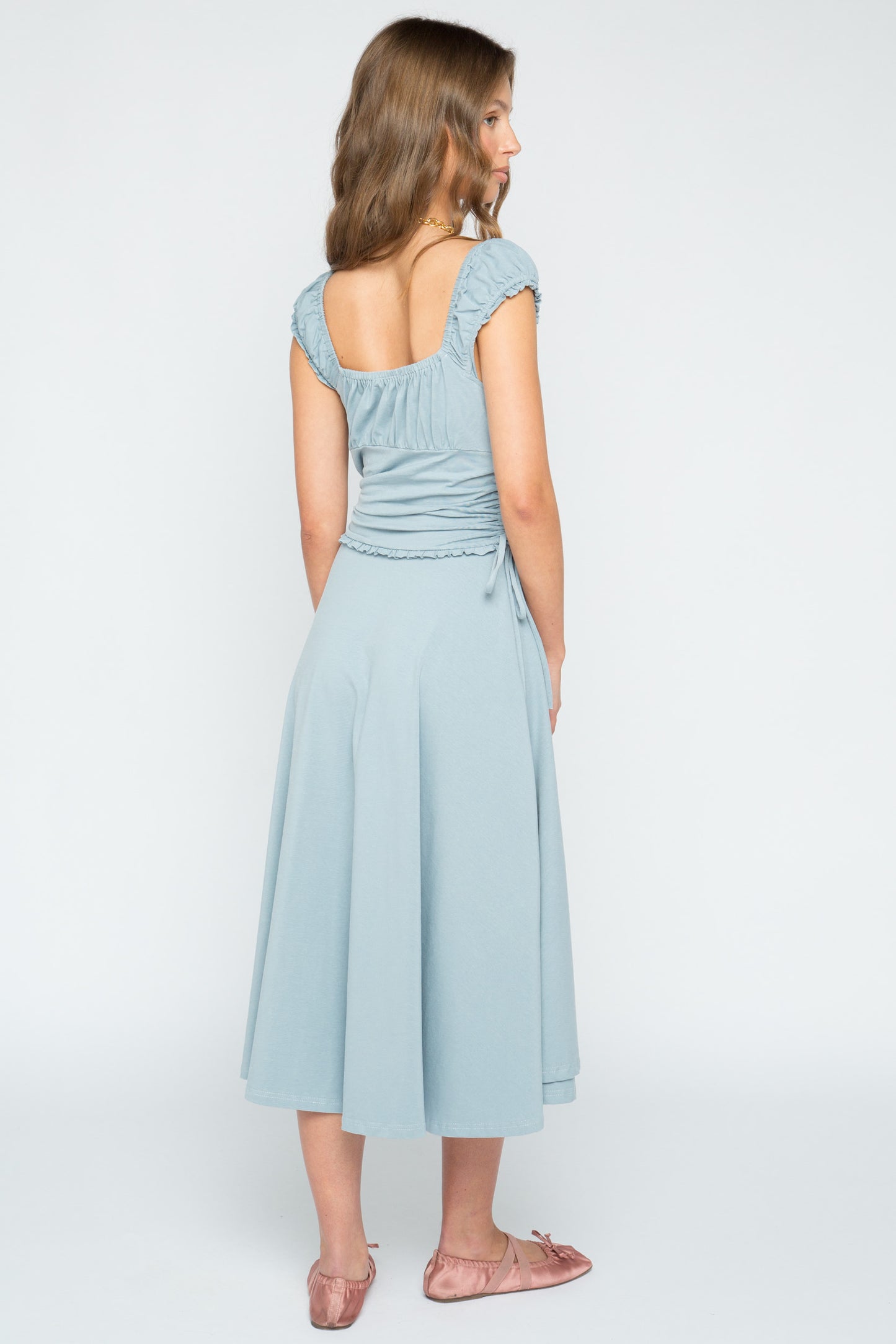 Whimsy Blue Midi Dress