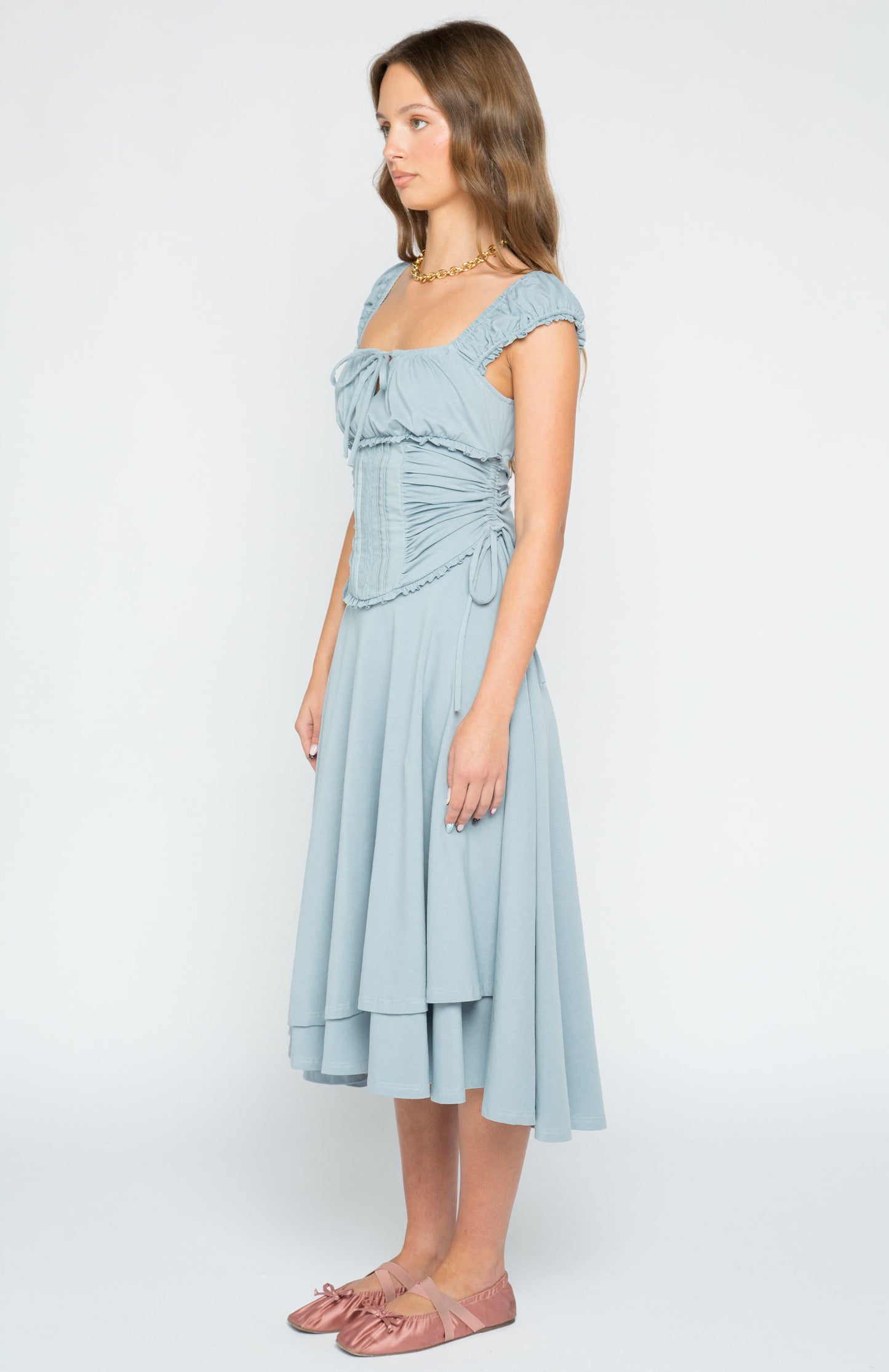 Whimsy Blue Midi Dress