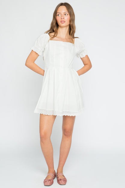 Teacup White Mini Dress