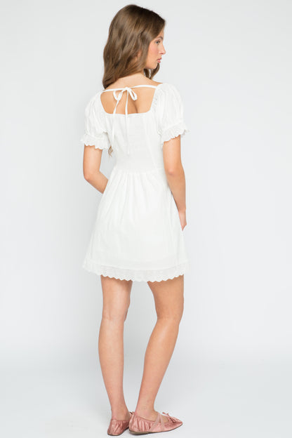 Teacup White Mini Dress