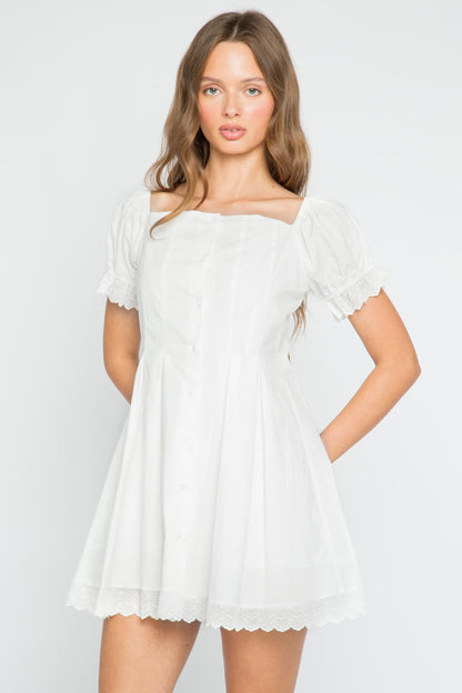 Teacup White Mini Dress