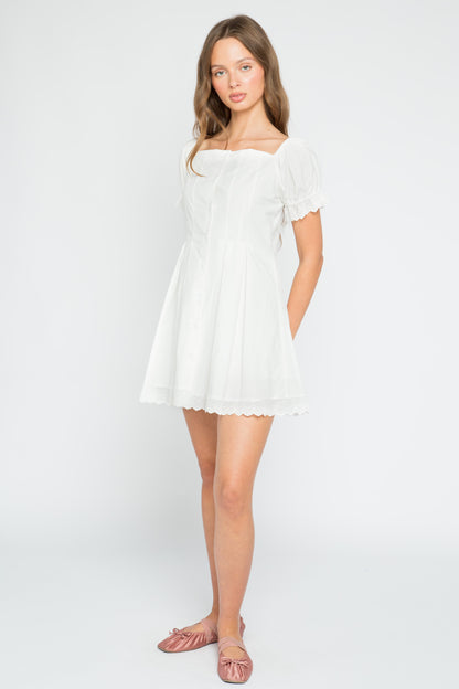 Teacup White Mini Dress