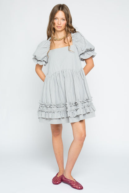 Sugarplum Puff Sleeve Mini Dress