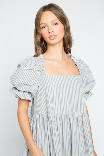 Sugarplum Puff Sleeve Mini Dress