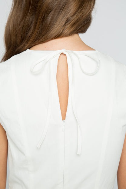 Ripple White Playsuit