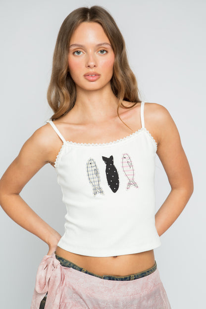 Kipper Embroidered Cami Top