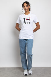 Daisy Street Relaxed T-Shirt with I Love Punk Print