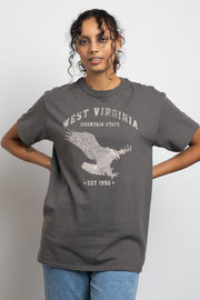 Daisy Street Relaxed T-Shirt with West Virginia Print
