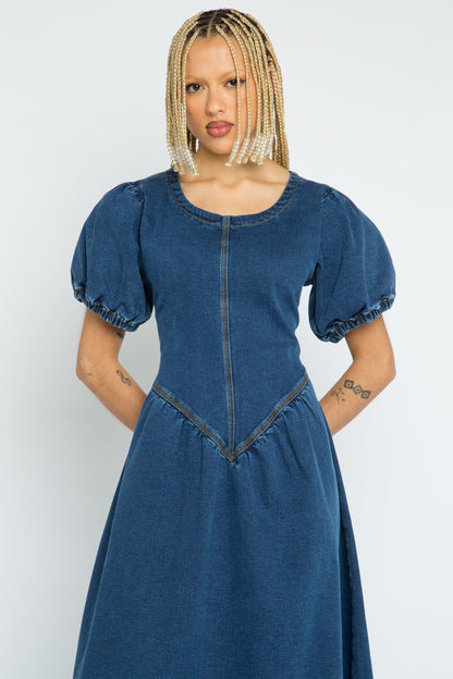 Isla Denim Maxi Dress